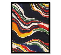 Artery8 Abstract Colourful Geology Painting Modern Framed Art Print | Size: W12" x H16" Artery8 Multicolor W12" x H16"