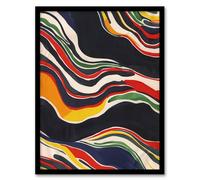 Artery8 Abstract Colourful Geology Painting Modern Living Room Artwork Framed Wall Art Print A4