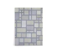 Artery8 Abstract Composition with Gray lines Canvas Wall Art Print 12X16 Artwork By Mondrian : Linear Abstraction Piece Creating Order And Clarity For Stylish Contemporary Spaces