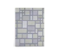 Artery8 Abstract Composition with Gray lines Mondrian Canvas Wall Art in Grey | Size: W24" x H32" Artery8 Grey W24" x H32"