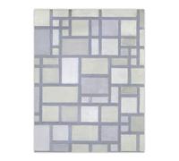 Artery8 Abstract Composition with Gray lines Unframed Wall Art Print Poster 12X16 Artwork By Mondrian : Linear Abstraction Piece Creating Order And Clarity For Stylish Contemporary Spaces