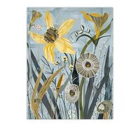 Artery8 Abstract Daffodils Bloom Rustic Artwork Spring Living Room Large Wall Art Poster Print Thick Paper 18X24 Inch