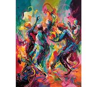 Artery8 Abstract Figures Vibrant Dance Expression Large Wall Art Poster Print Thick Paper 18X24 Inch