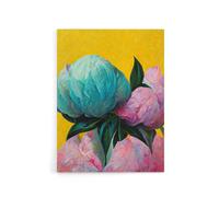Artery8 Abstract Floral Bouquet Peony Flowers Canvas Wall Art Print | Size: W18" x H24" Artery8 Multicolor W18" x H24"