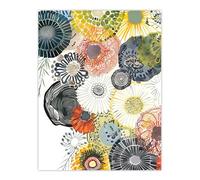 Artery8 Abstract Floral Mandala Daisy Wildflowers Living Room Large Wall Art Poster Print Thick Paper 18X24 Inch