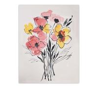Artery8 Abstract Flower Bouquet Pastel Yellow Pink Floral Living Room Large Wall Art Poster Print Thick Paper 18X24 Inch