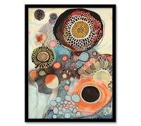 Abstract Mandala Patterns Floral Watercolour Framed Art Print Artery8 Multi A4