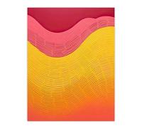 Artery8 Abstract Minimalism Orange Yellow Pink Gradient Large Wall Art Poster Print Thick Paper 18X24 Inch