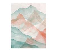 Artery8 Abstract Mont Blanc Mountain Hills Watercolour Living Room Large Wall Art Poster Print Thick Paper 18X24 Inch
