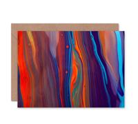 Artery8 Abstract Multi Coloured Paint Art Card Artery8 Multicolor