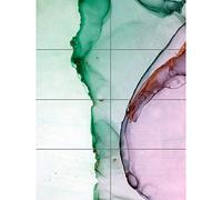 Artery8 Abstract Paint With Green Pink XL Giant Panel Poster (8 Sections)