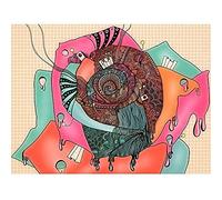 Artery8 Abstract Pattern Rose Flower Melting Painting Unframed Wall Art Print Poster Home Decor Premium