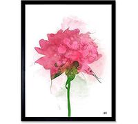 Artery8 Abstract Red Flower Watercolour Painting Unframed Wall Art Print Poster Home Decor Premium