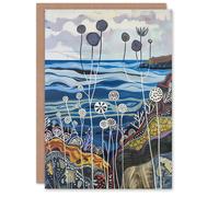 Artery8 Greeting Card Abstract Scottish Coastal Artwork Coral Sealife Blank For Him Or Her Art Birthday Card