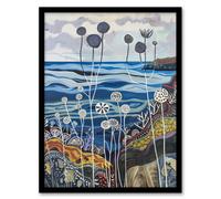 Artery8 Abstract Scottish Coastal Artwork Coral Sealife Living Room Artwork Framed Wall Art Print A4