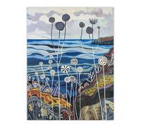 Abstract Scottish Coastal Artwork Coral Sealife Wall Art Print Artery8 Blue W18 inch x H24 inch