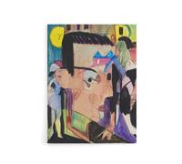 Artery8 Abstract Self Portrait Ernst Ludwig Kirchner Canvas Wall Art | Size: W24" x H32" Artery8 Multicolor W24" x H32"