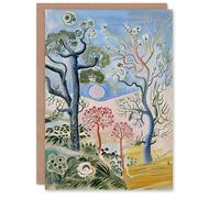 Artery8 Greeting Card Abstract Trippy Pastel Trees Landscape Boho Blank For Him Or Her Art Birthday Card