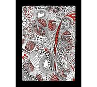 Artery8 Abstract Trippy Psilocybin Tulip Pattern Painting Premium Wall Art Canvas Print 18X24 Inch