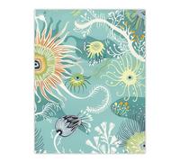 Artery8 Abstract Under the Sea Drawing Sealife Ocean Bathroom Toilet Large Wall Art Poster Print Thick Paper 18X24 Inch