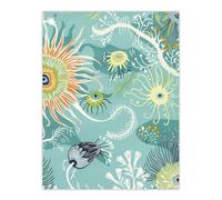 Artery8 Abstract Under the Sea Drawing Sealife Ocean Bathroom Toilet Extra Large XL Wall Art Poster Print