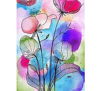 Artery8 Abstract Watercolour Meadow Flowers Painting Unframed Wall Art Print Poster Home Decor Premium
