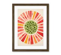 Artery8 Abstract Watermelon Kitchen Artwork Bright Colourful Pastel Pigments Artwork Framed Wall Art Print 18X24 Inch