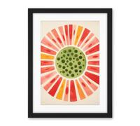 Artery8 Abstract Watermelon Kitchen Artwork Bright Colourful Pastel Pigments Artwork Framed Wall Art Print 18X24 Inch