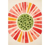 Artery8 Abstract Watermelon Kitchen Artwork Bright Colourful Pastel Pigments Large Wall Art Poster Print Thick Paper 18X24 Inch