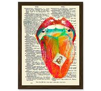 Artery8 Acid LSD Hallucinogenic Tripper Dictionary Page A4 Artwork Framed Wall Art Print
