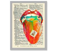 Artery8 Acid LSD Hallucinogenic Tripper Dictionary Page A4 Artwork Framed Wall Art Print in Light Grey Artery8 Light Grey