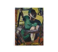 Artery8 Acrobat Portrait on the Trapeze Max Beckmann Canvas Wall Art | Size: W12" x H16" Artery8 Multicolor W12" x H16"