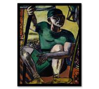 Artery8 Acrobat Portrait on the Trapeze Max Beckmann Framed Wall Art Print | Size: A4 Artery8 Multicolor A4