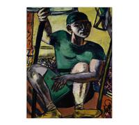 Artery8 Acrobat Portrait on the Trapeze Max Beckmann Wall Art Poster Print | Size: W12" x H16" Artery8 Multicolor W12" x H16"