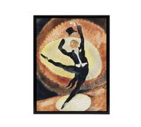 Artery8 Acrobatic Male Dancer with Top Hat Demuth Framed Canvas Wall Art Print in Brown | Size: W12" x H16" Artery8 Brown W12" x H16"