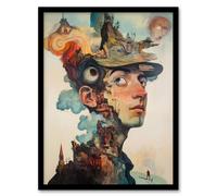 Artery8 Active Imagination Surreal Conceptual Portrait Framed Art Print | Size: W12" x H16" Artery8 Multicolor W12" x H16"