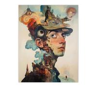 Artery8 Active Imagination Surreal Conceptual Portrait Wall Art Print | Size: W12" x H16" Artery8 Multicolor W12" x H16"