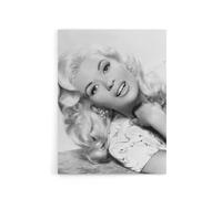 Artery8 Actress Jayne Mansfield Photograph Canvas Wall Art Print in Grey | Size: W24" x H32" Artery8 Grey W24" x H32"