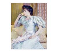 Artery8 Actress Lillie Langtry Portrait Painting Hassam Wall Art Print | Size: W18" x H24" Artery8 Multicolor W18" x H24"
