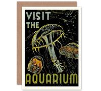 Artery8 Ad Exhibition Visit Aquarium Marine Art Blank Card Artery8 Multicolor