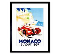 Artery8 Ad Racing Car Monaco 1937 Grand Prix New 12X16" Framed Wall Art Print