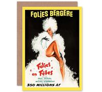 Artery8 Ad Theatre Cabaret Folies Bergere Dancer Art Card Artery8 Multicolor