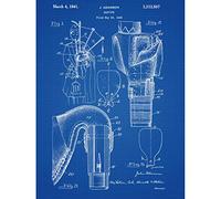 Artery8 Adamson Bagpipe Scotland Music Instrument 1941 Patent Plan Art Print Canvas Premium Wall Decor Poster Mural