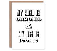 Artery8 ADHD Is Chronic And My Ass Iconic Funny Cheeky Birthday Card