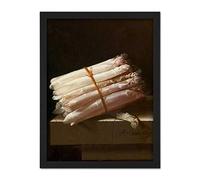 Artery8 Adriaen Coorte Still Life With Asparagus Painting Artwork Framed Wall Art Print 18X24 Inch