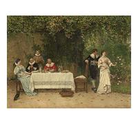 Artery8 Adrien Moreau The Proposal 1878 Painting Art Print Canvas Premium Wall Decor Poster Mural