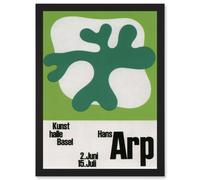 Wee Blue Coo Advert Exhibition Kunsthalle Switzerland Cultural Hans Arp Dada Surrealism Artwork Framed Wall Art Print A4
