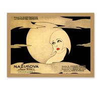 Advert Theatre Play Stage Salome Oscar Wilde Nazimova Artwork Framed Wall Art Print A4 Artery8 Light Oak One Size