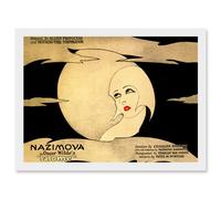 Advert Theatre Play Stage Salome Oscar Wilde Nazimova Artwork Framed Wall Art Print A4 Artery8 White One Size