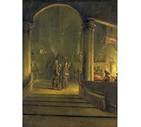 Artery8 Aert De Gelder Christ Before Caiphas Painting Art Print Canvas Premium Wall Decor Poster Mural